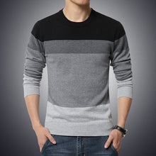 Load image into Gallery viewer, Casual Men's Sweater O-Neck Striped Slim Fit Knittwear 2019 Autumn Mens Sweaters Pullovers Pullover Men Pull Homme M-3XL